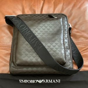 EMPORIO ARMANI BROWN UNISEX MESSENGER BAG !!!